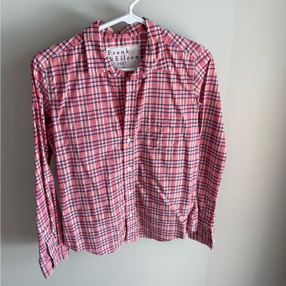 Frank & Eileen Button Down "the Barry" - Pink Plaid - Size Small - Picture 1 of 13